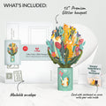 Feline Fancy Valentine Glitter Bouquet and Sentiment Set for Husband