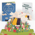 I Love Mew Cats Valentine Pop-Up Card and Sentiment Set