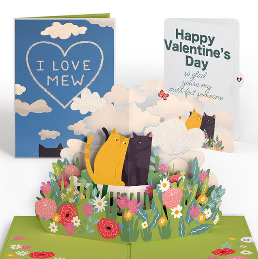 I Love Mew Cats Valentine Pop-Up Card and Sentiment Set