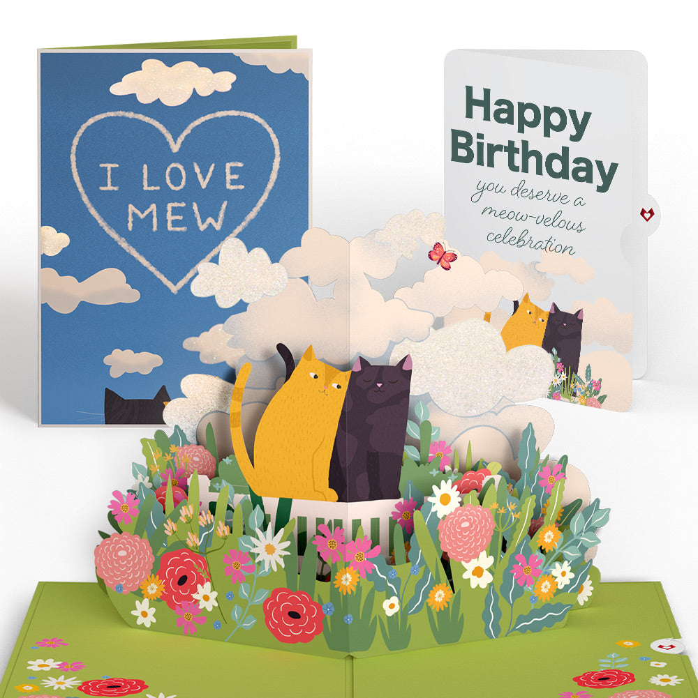 I Love Mew Cats Birthday Pop-Up Card and Sentiment Set