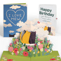 I Love Mew Cats Birthday Pop-Up Card and Sentiment Set