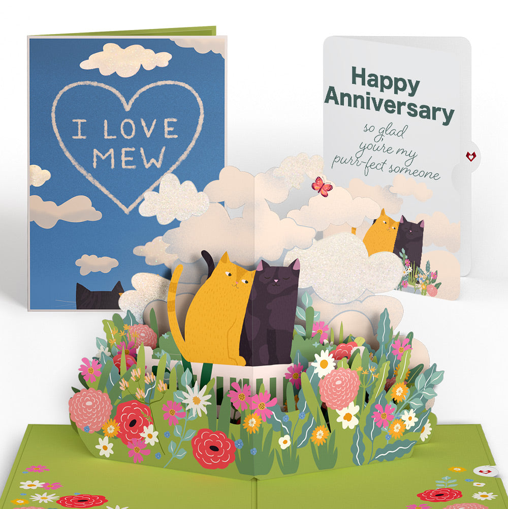 I Love Mew Cats Anniversary Pop-Up Card and Sentiment Set