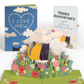 I Love Mew Cats Anniversary Pop-Up Card and Sentiment Set