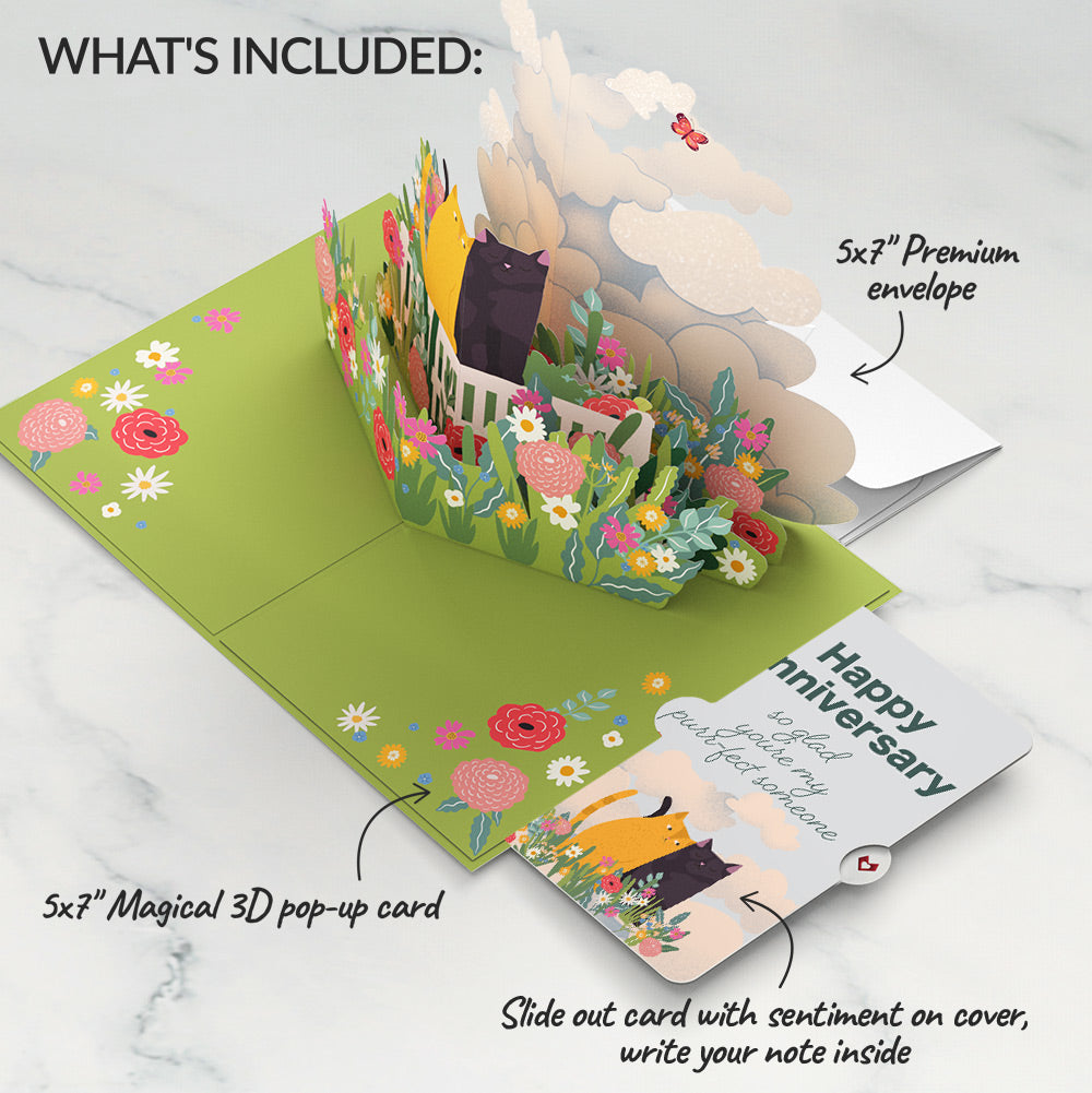I Love Mew Cats Anniversary Pop-Up Card and Sentiment Set