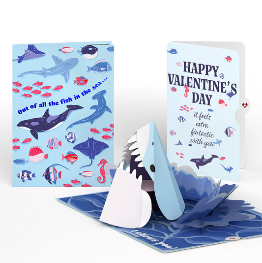 I Chews You Shark Valentine Pop-Up Card and Sentiment Set