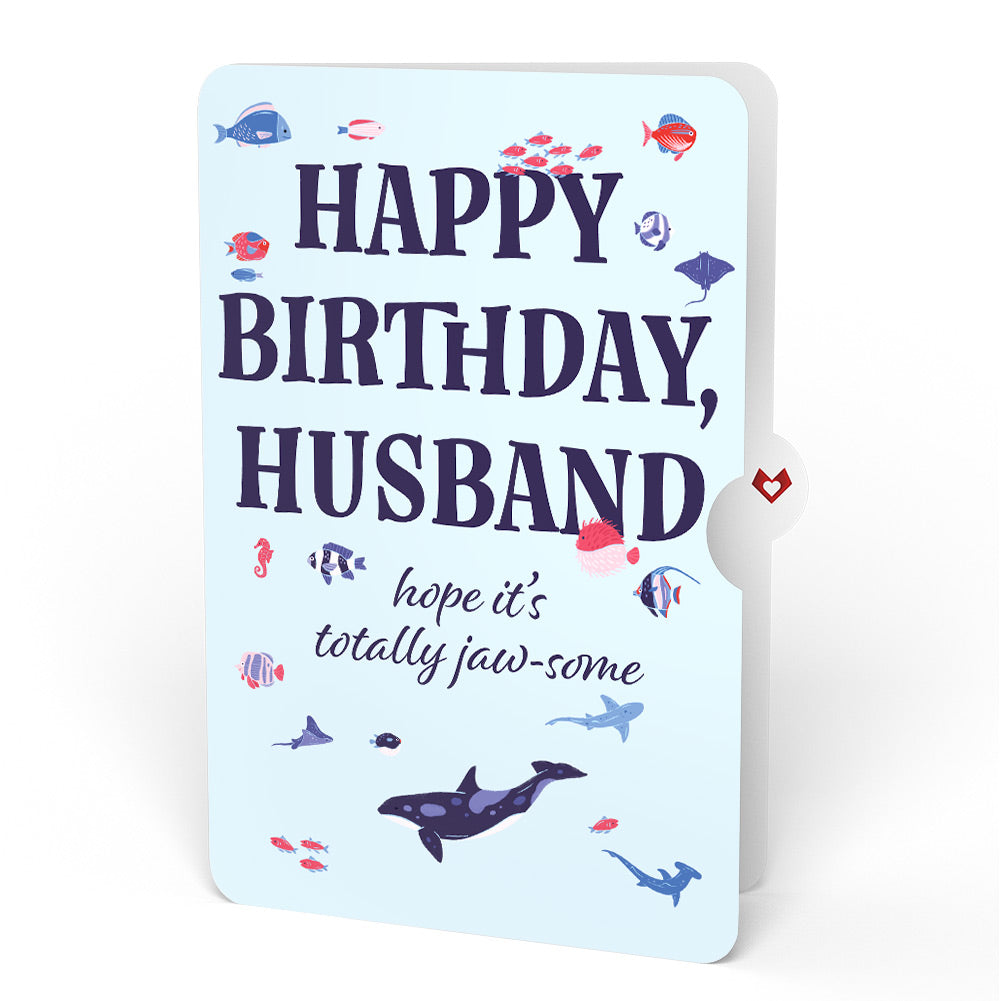 I Chews You Shark Birthday Pop-Up Card and Sentiment Set for Husband