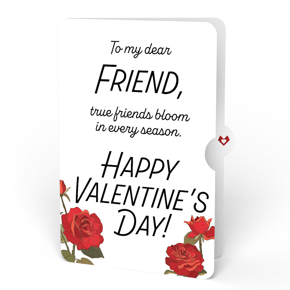 Radiant Rose Valentine Suncatcher Bouquet and Sentiment Set for Friend