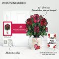 Radiant Rose Love Suncatcher Bouquet and Sentiment Set