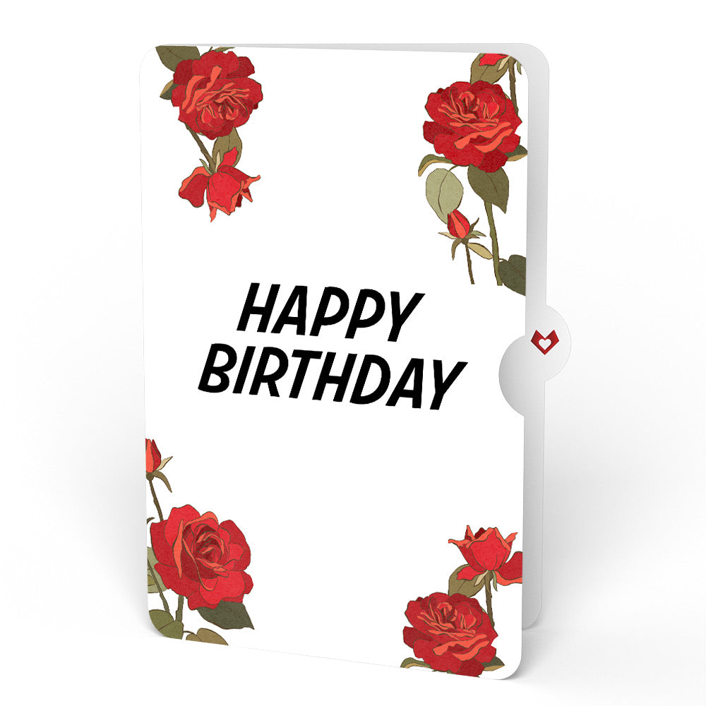 Radiant Rose Birthday Suncatcher Bouquet and Rose Blooms Sentiment Set