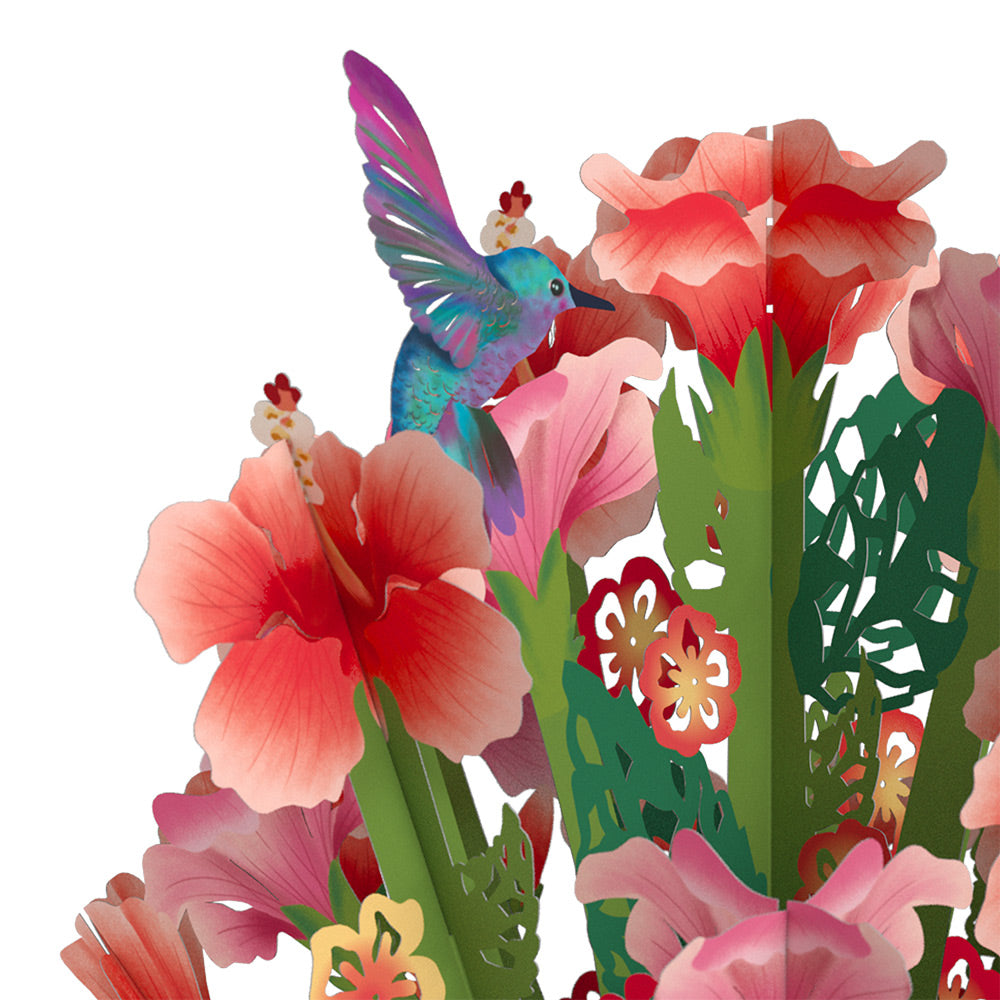 Hibiscus Valentine Bouquet and Sentiment Set for Teacher