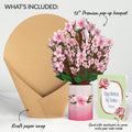 Cherry Blossom Valentine Bouquet and Sentiment Set for Grandmother