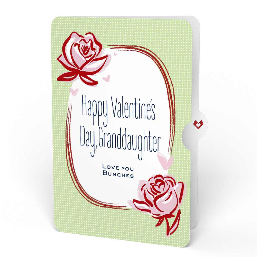 Peony Valentine Bouquet and Sentiment Set for Granddaughter