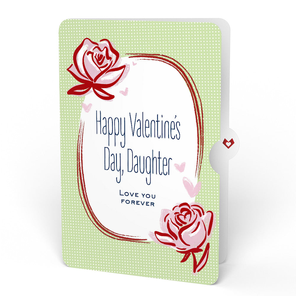 Cheerful Tulips Valentine Bouquet and Sentiment Set for Daughter