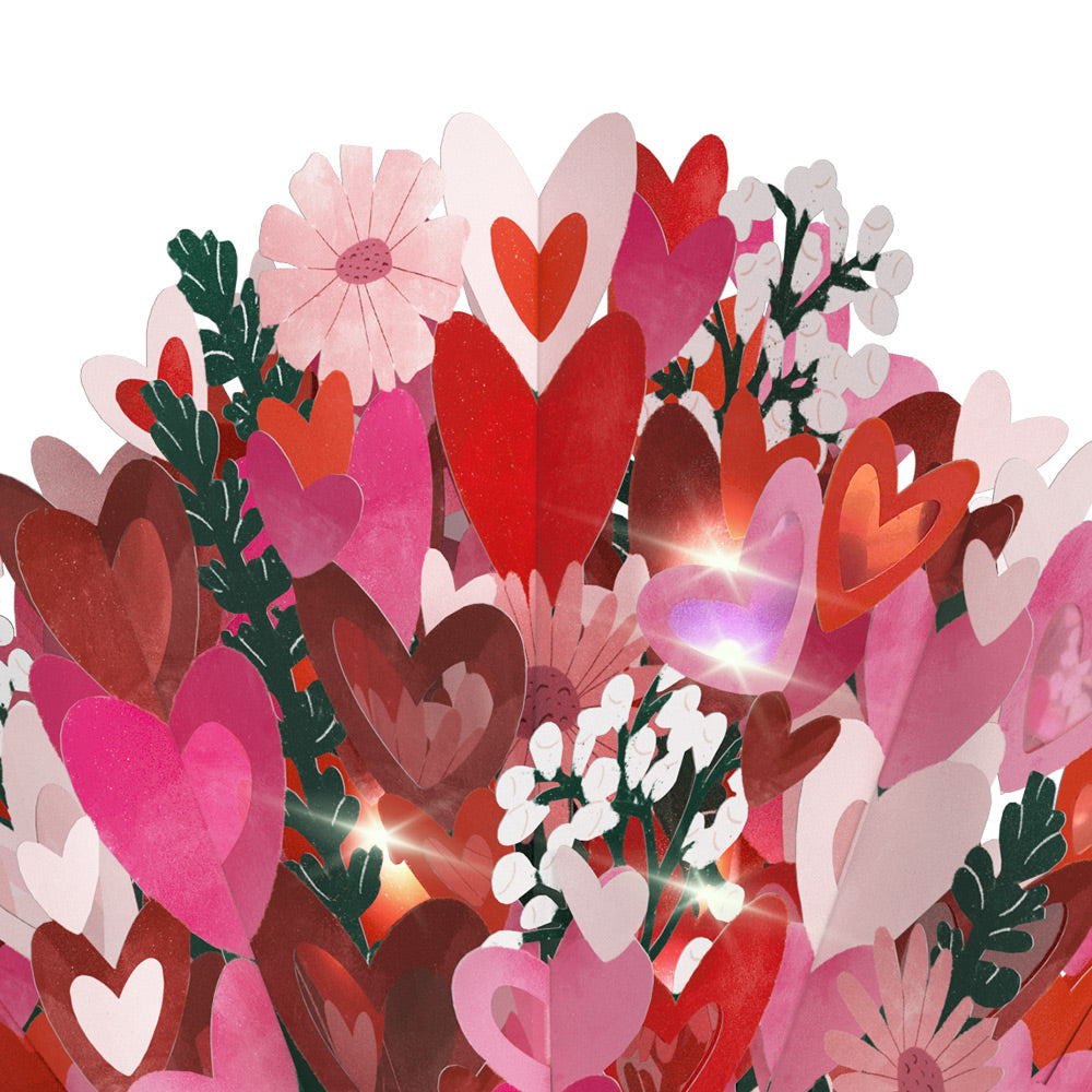 Whimsical Hearts Birthday Light-Up Bouquet and Sentiment Set for Husband