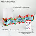 Love You So Much Dog Valentine Loooooong Card™ (Expands to 2 feet) and Sentiment Set