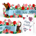 Love You So Much Dog Birthday Loooooong Card™ (Expands to 2 feet) and Sentiment Set