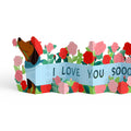 Love You So Much Dog Valentine Loooooong Card™ (Expands to 2 feet) and Sentiment Set for Kiddo