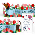 Love You So Much Dog Thank You Loooooong Card™ (Expands to 2 feet) and Sentiment Set for Teacher