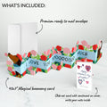 Love You So Much Dog Valentine Loooooong Card™ (Expands to 2 feet) and Sentiment Set for Daughter