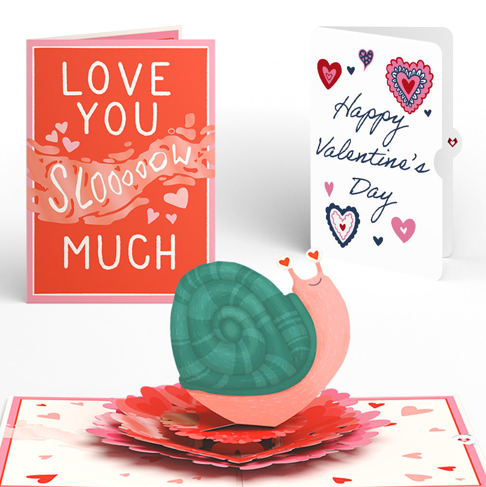 Love You Slow Much Snail Valentine Pop-Up Card and Sentiment Set