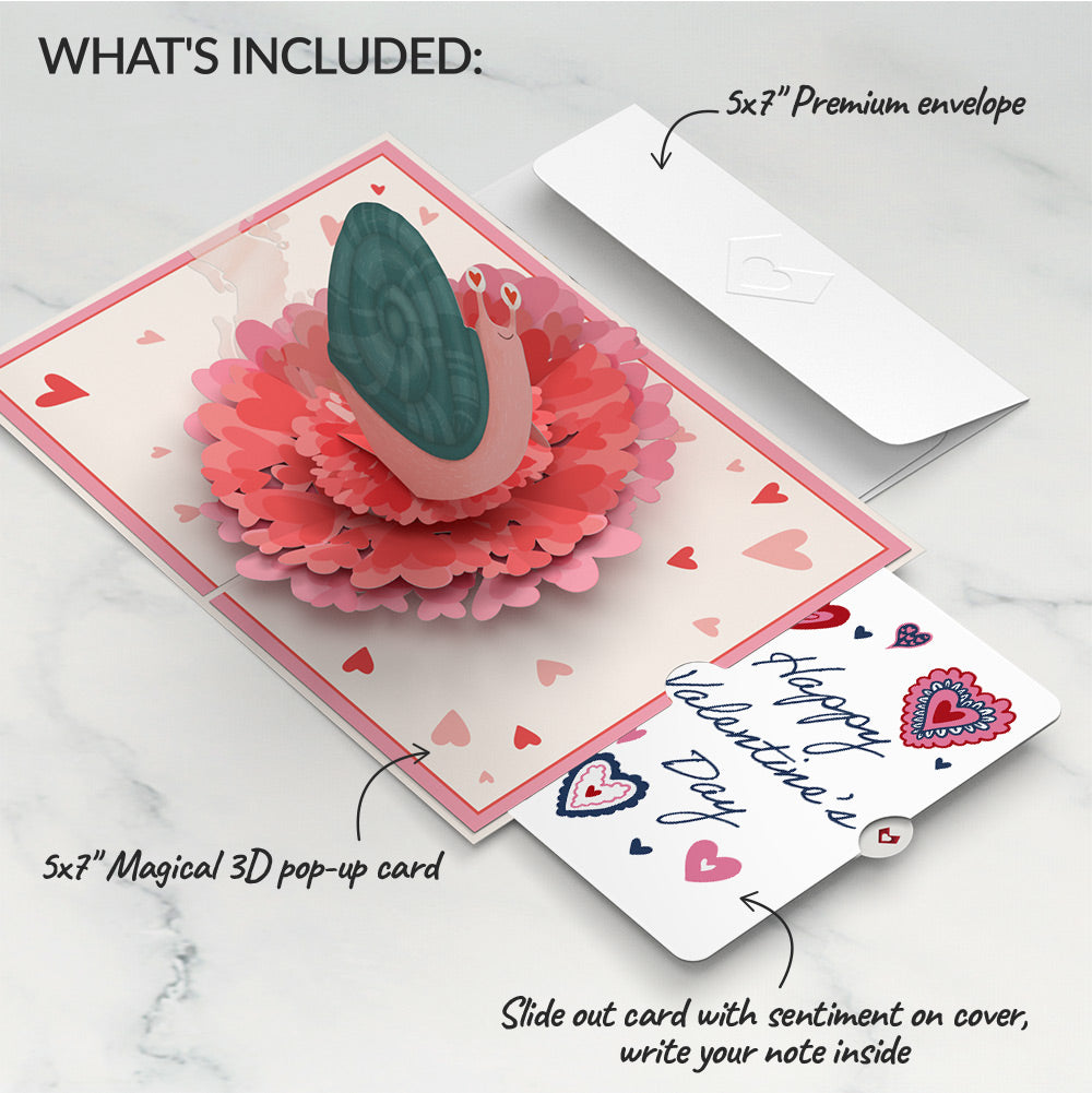 Love You Slow Much Snail Valentine Pop-Up Card and Sentiment Set