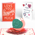 Love You Slow Much Snail Anniversary Pop-Up Card and Sentiment Set for Husband