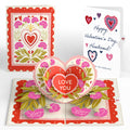 Vintage Floral Love You Heart Valentine Pop-Up Card and Sentiment Set for Husband