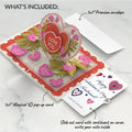 Vintage Floral Love You Heart Valentine Pop-Up Card and Sentiment Set for Husband