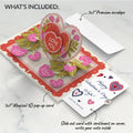 Vintage Floral Love You Heart Valentine Pop-Up Card and Sentiment Set for Wife