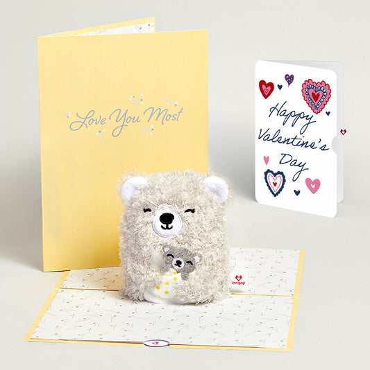 'Love You Most' Mama Bear Valentine Plushpop Card and Sentiment Set