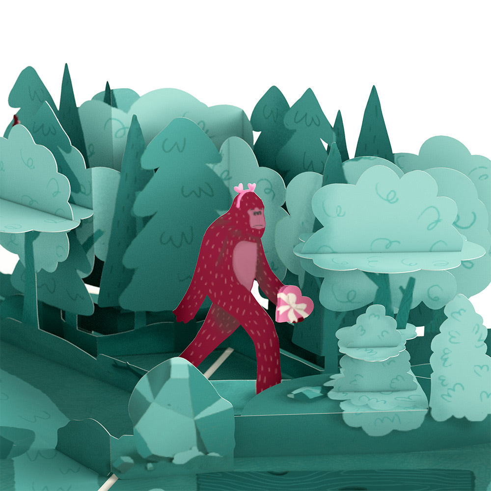 Searching for a Valentine Like You Bigfoot Pop-Up Card and Sentiment Set for Mom