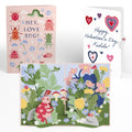 Hey, Love Bug! Pop-Up Card and Heart Motif Valentine Sentiment Set for Kiddo