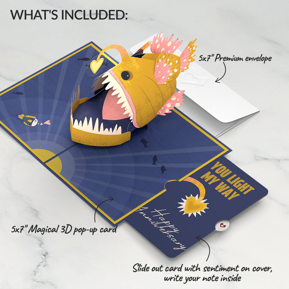 You Are My Sunshine Anglerfish Anniversary Pop-Up Card and Sentiment Set