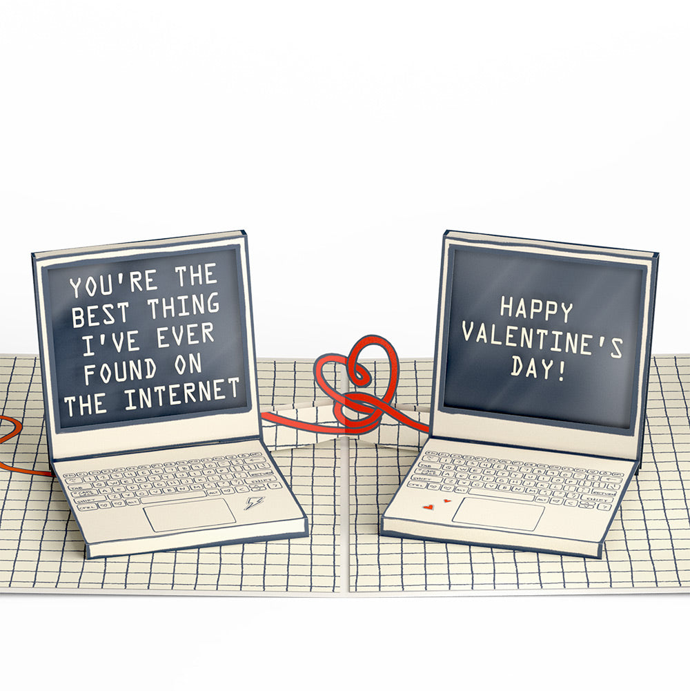 Best Thing I've Found on the Internet Valentine Pop-Up Card and Heart Confetti Long Distance Relationship Sentiment Set