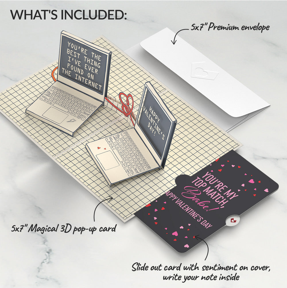 Best Thing I've Found on the Internet Valentine Pop-Up Card and Sentiment Set for Babe