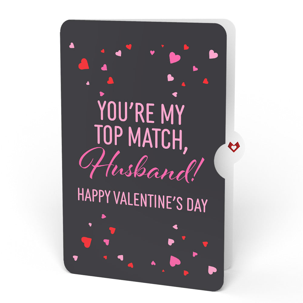 So Glad We Swiped Right Valentine Pop-Up Card and Sentiment Set for Husband