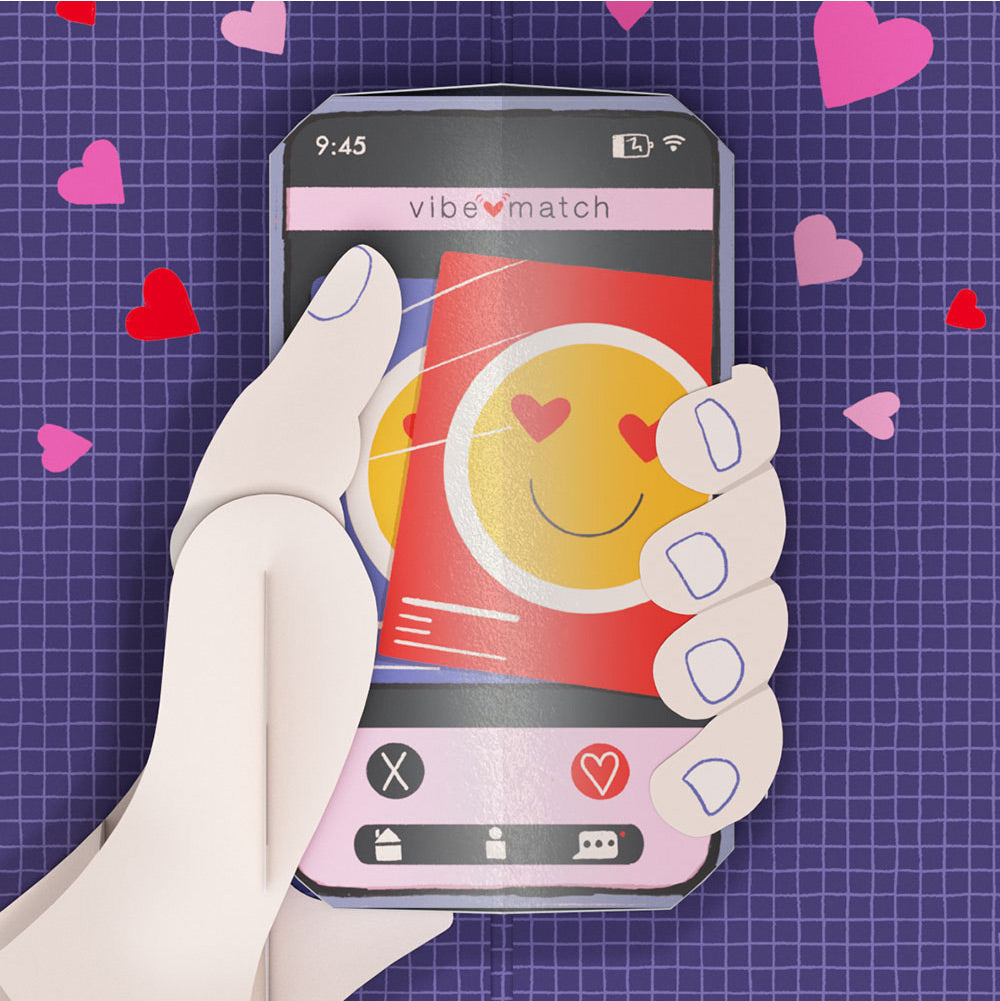 So Glad We Swiped Right Valentine Pop-Up Card and Sentiment Set