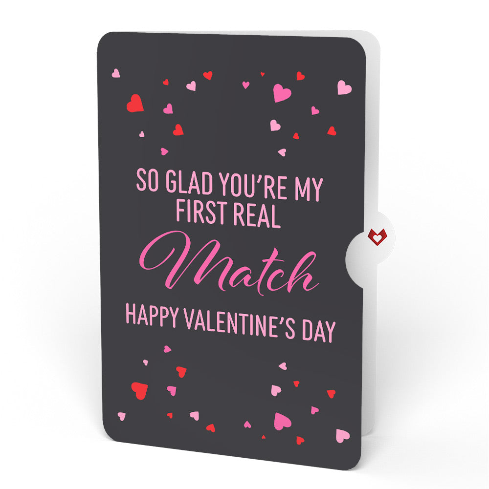 So Glad We Swiped Right Valentine Pop-Up Card and Heart Confetti First Love Sentiment Set
