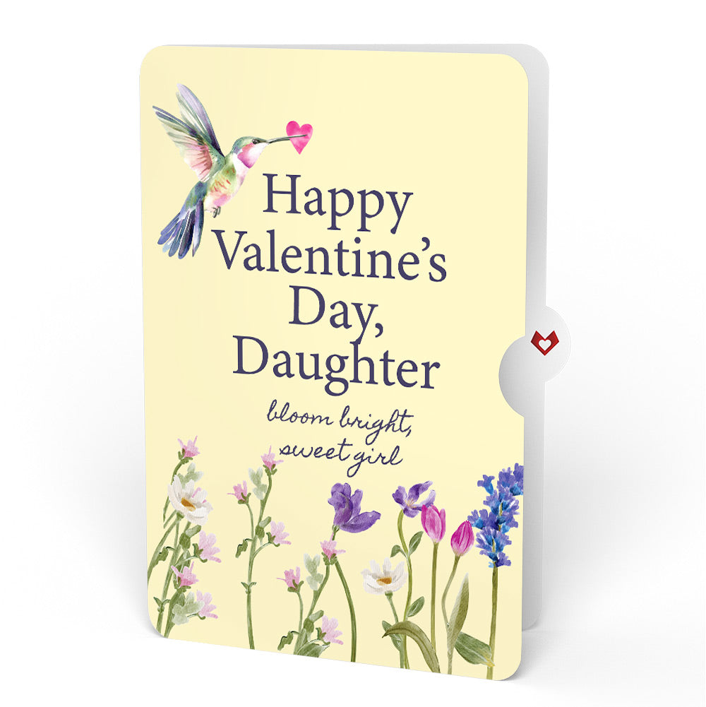 Love in Bloom Hummingbird Valentine Pop-Up Card and Sentiment Set for Daughter