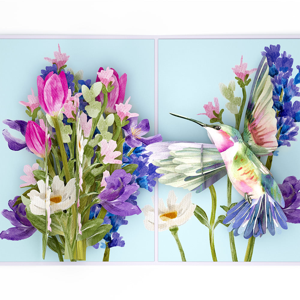 Love in Bloom Hummingbird Valentine Pop-Up Card and Sentiment Set for Wife