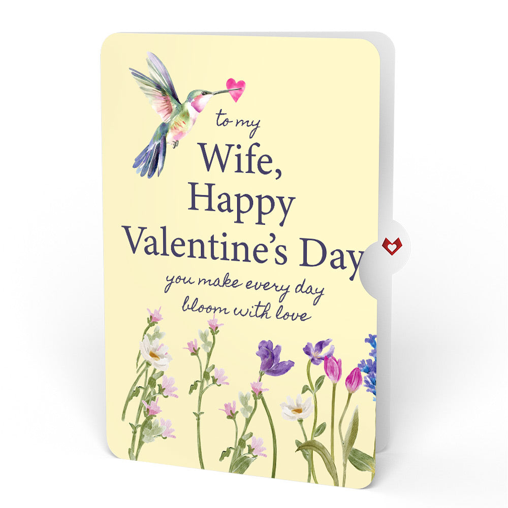 Love in Bloom Hummingbird Valentine Pop-Up Card and Sentiment Set for Wife