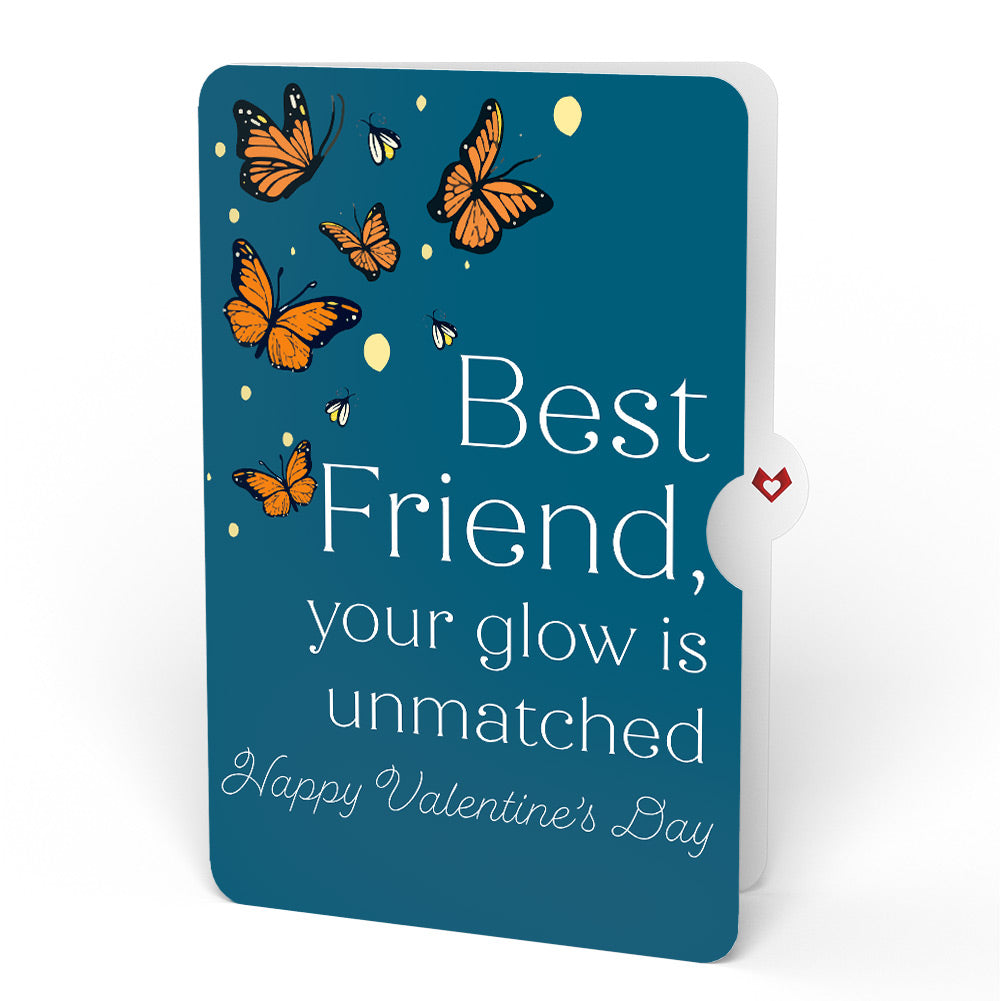Thinking of You Butterfly Jar Valentine Light-Up Pop-Up Card and Sentiment Set for Best friend