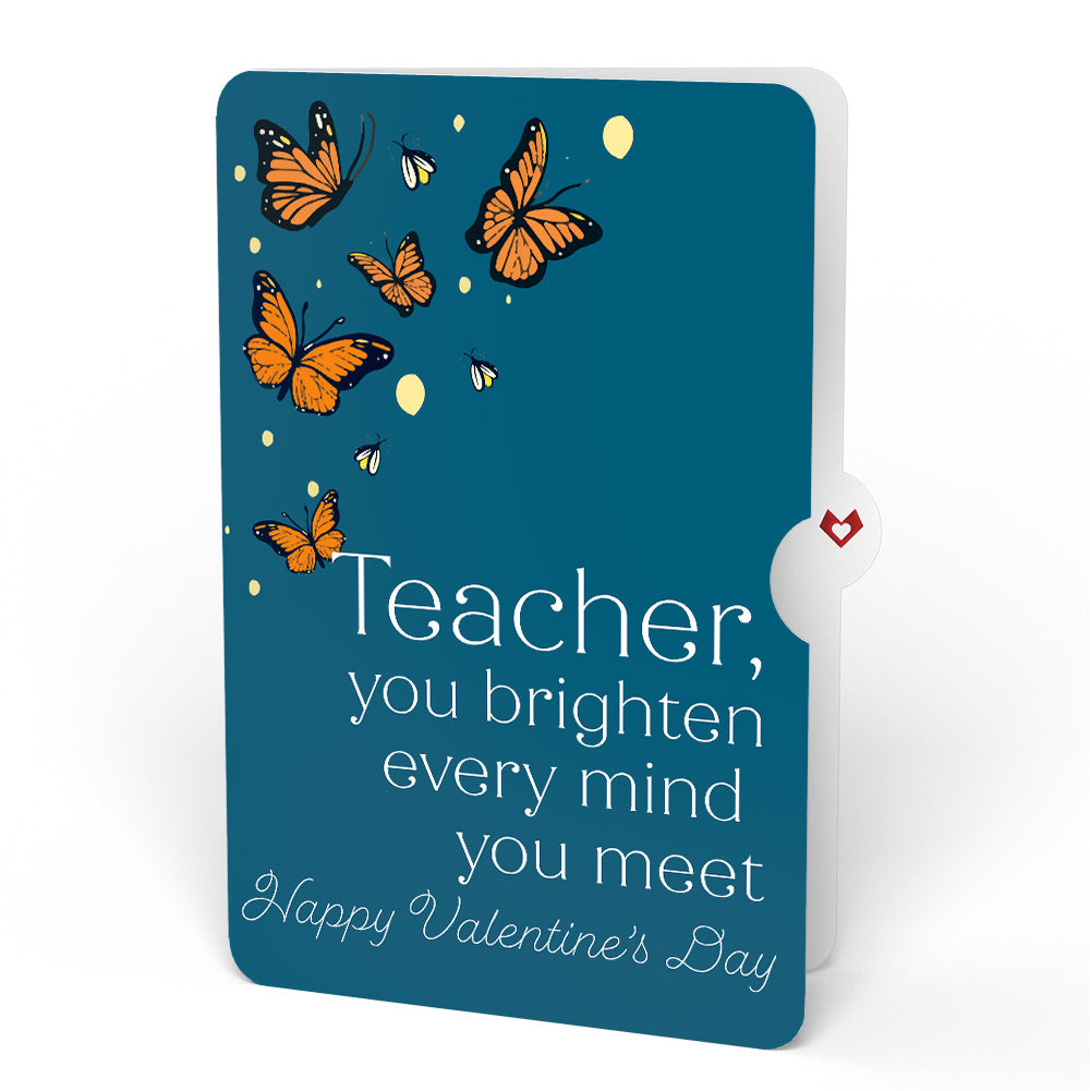 Thinking of You Butterfly Jar Valentine Light-Up Pop-Up Card and Sentiment Set for Teacher