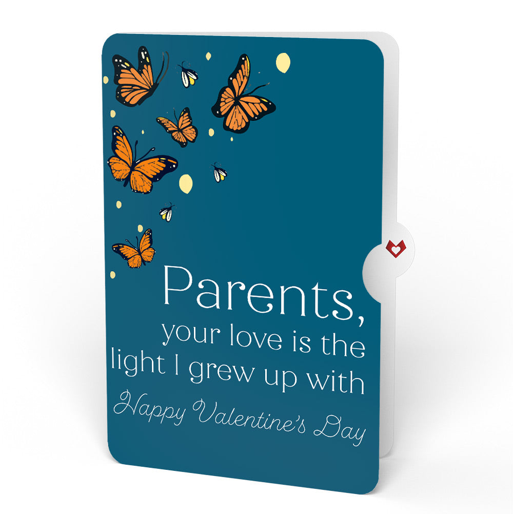Thinking of You Butterfly Jar Valentine Light-Up Pop-Up Card and Sentiment Set for Parent