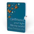 Thinking of You Butterfly Jar Valentine Light-Up Pop-Up Card and Sentiment Set for Girlfriend