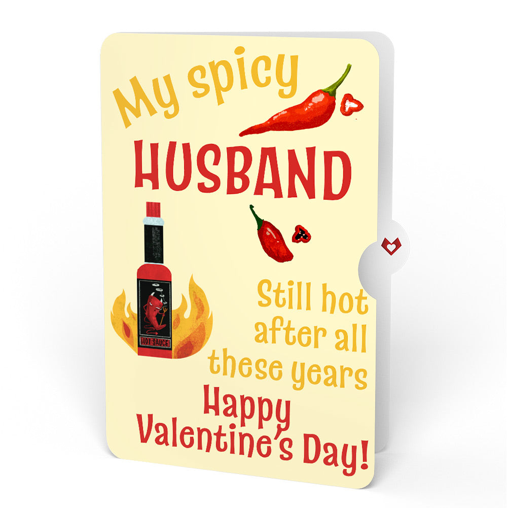 You’re So Hot - Hot Sauce Valentine Pop-Up Card and Sentiment Set for Husband