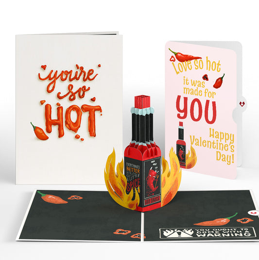 You’re So Hot - Hot Sauce Valentine Pop-Up Card and Sentiment Set