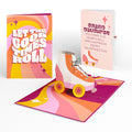 Let the Good Times Roll Roller Skate Valentine Pop-Up Card and Sentiment Set for Granddaughter