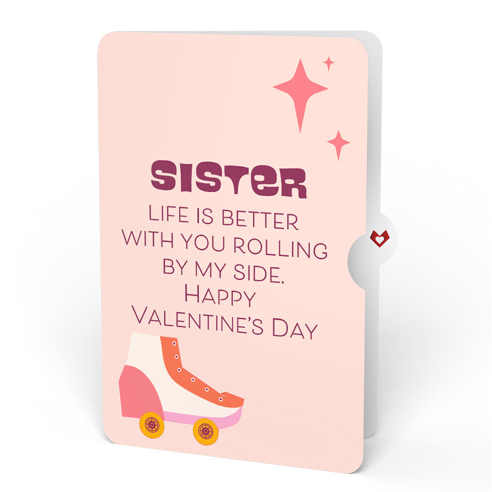 Let the Good Times Roll Roller Skate Valentine Pop-Up Card and Sentiment Set for Sister