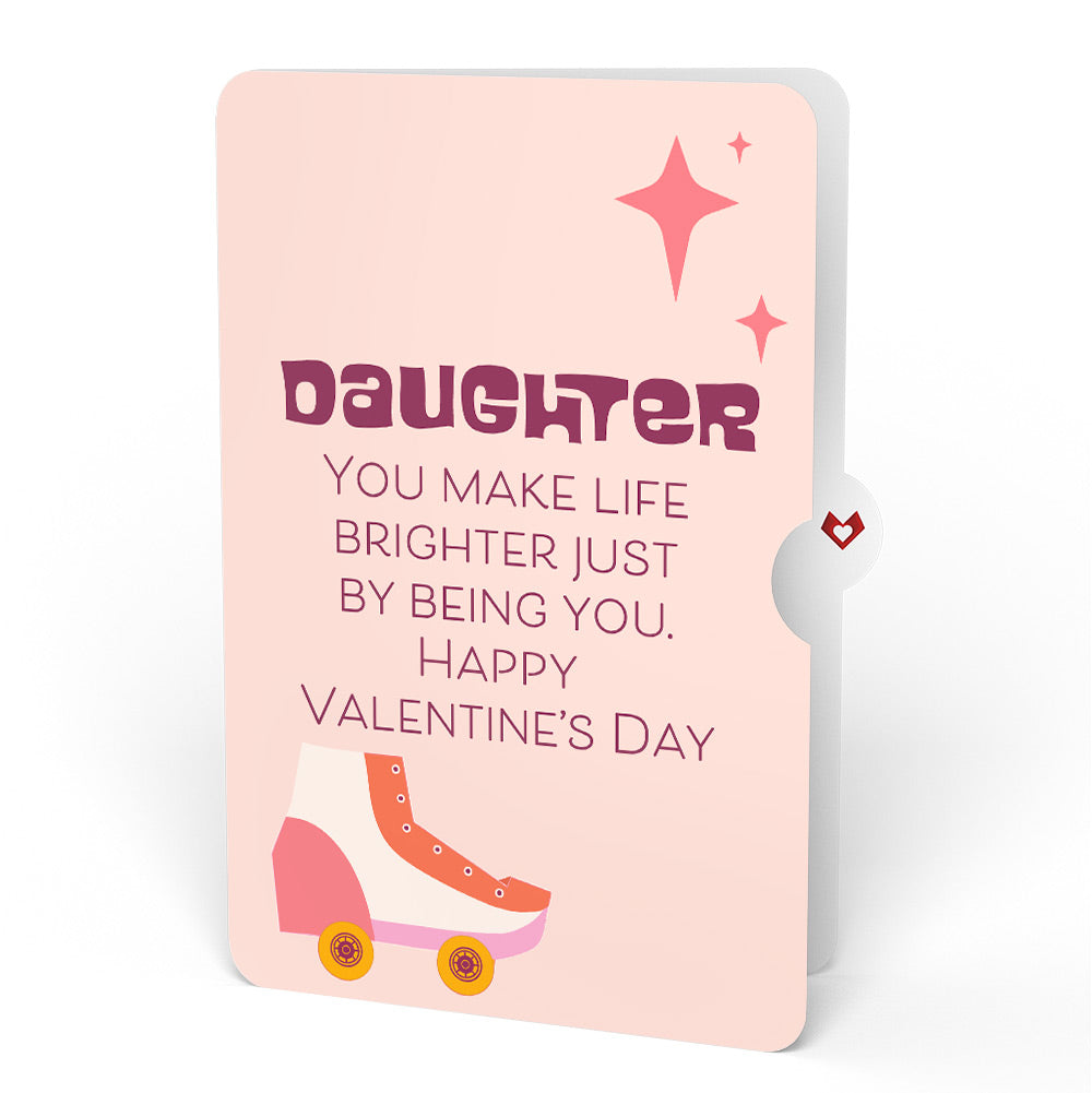 Let the Good Times Roll Roller Skate Valentine Pop-Up Card and Sentiment Set for Daughter